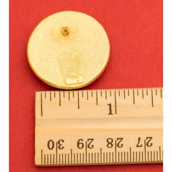 Vintage Nude Quartz Stud Earrings - F8 - Picture 2 of 2